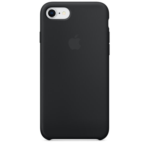 Apple - Silicone Backcover voor Apple iPhone SE (2022 / 2020) / 8 / 7 - Black
