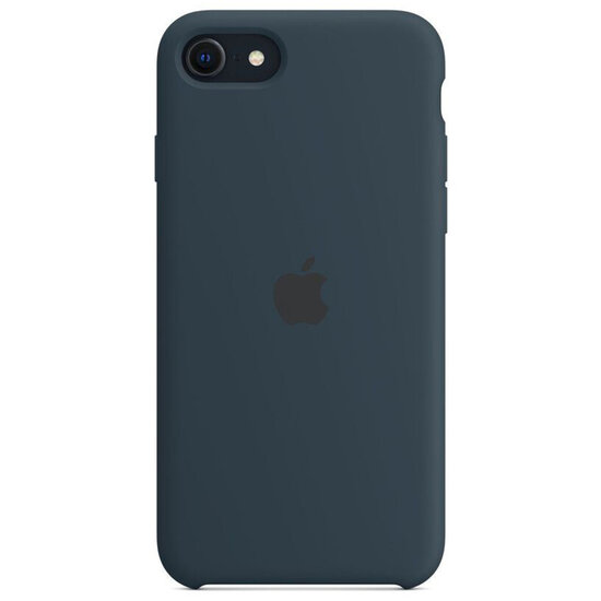 Apple - Silicone Backcover voor Apple iPhone SE (2022 / 2020) / 8 / 7 - Abyss Blue