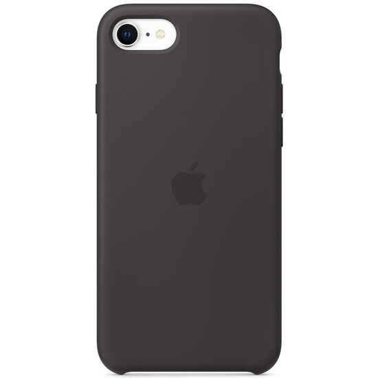 Apple - Silicone Backcover voor Apple iPhone SE (2022 / 2020) - Black