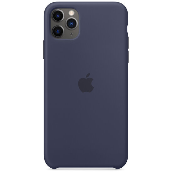 Apple - Silicone Backcover voor Apple iPhone 11 Pro Max - Midnight Blue