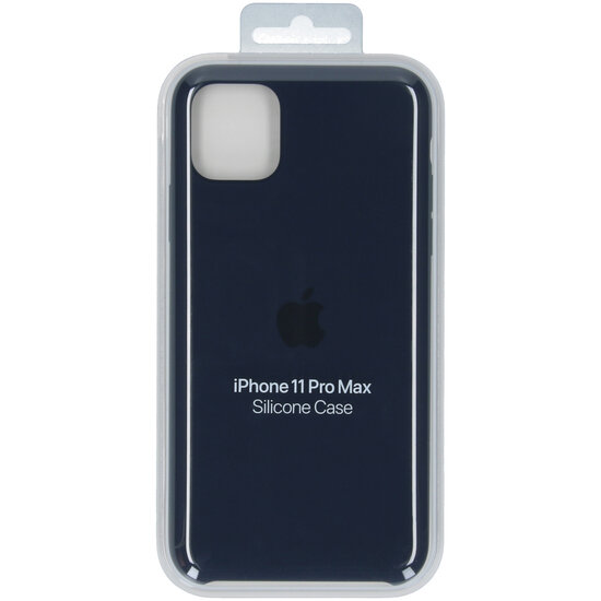 Apple - Silicone Backcover voor Apple iPhone 11 Pro Max - Midnight Blue