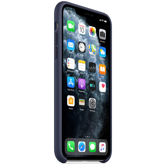 Apple - Silicone Backcover voor Apple iPhone 11 Pro Max - Midnight Blue