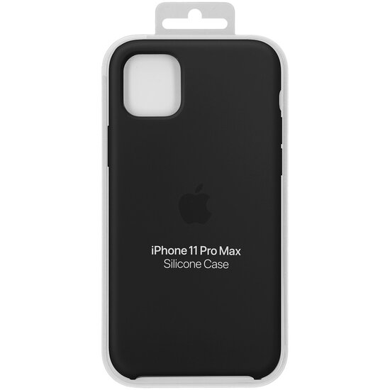 Apple - Silicone Backcover voor Apple iPhone 11 Pro Max - Black
