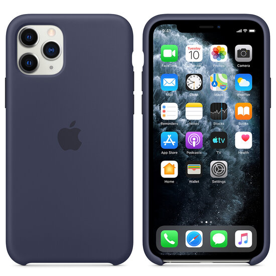 Apple - Silicone Backcover voor Apple iPhone 11 Pro - Midnight Blue