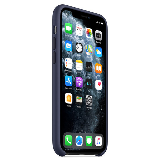Apple - Silicone Backcover voor Apple iPhone 11 Pro - Midnight Blue