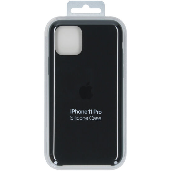 Apple - Silicone Backcover voor Apple iPhone 11 Pro - Black