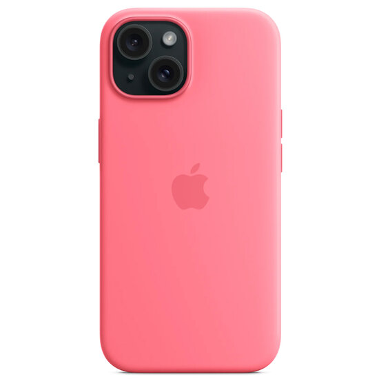 Apple - Silicone Backcover MagSafe voor Apple iPhone 15 - Pink