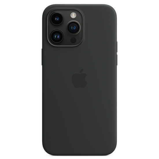 Apple - Silicone Backcover MagSafe voor Apple iPhone 14 Pro Max - Midnight