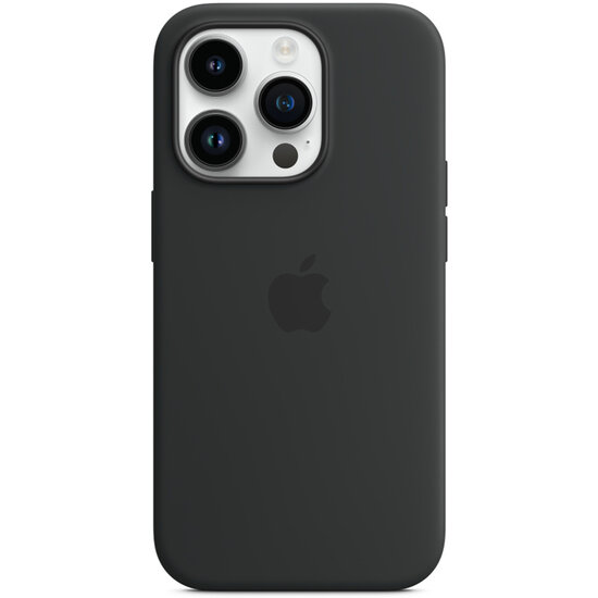 Apple - Silicone Backcover MagSafe voor Apple iPhone 14 Pro - Midnight