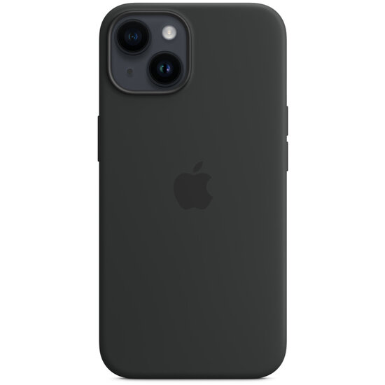 Apple - Silicone Backcover MagSafe voor Apple iPhone 14 - Midnight