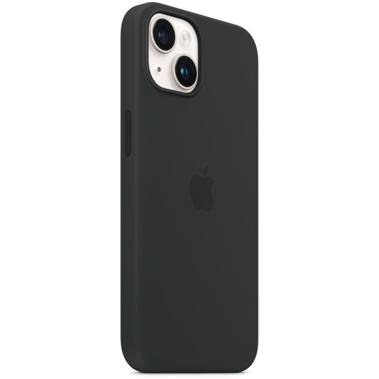 Apple - Silicone Backcover MagSafe voor Apple iPhone 14 - Midnight