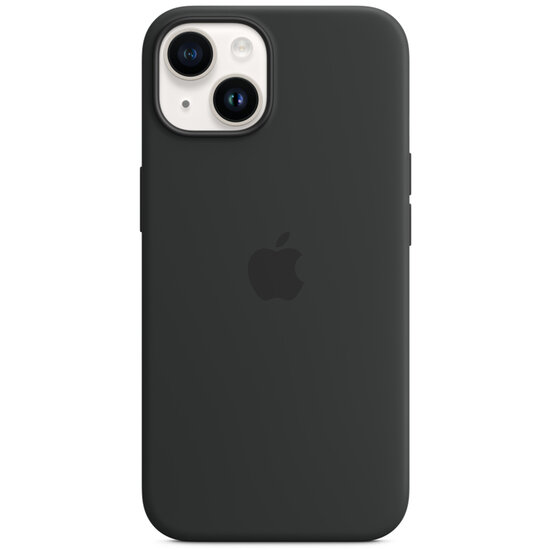 Apple - Silicone Backcover MagSafe voor Apple iPhone 14 - Midnight