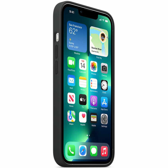 Apple - Silicone Backcover MagSafe voor Apple iPhone 13 Pro Max - Midnight