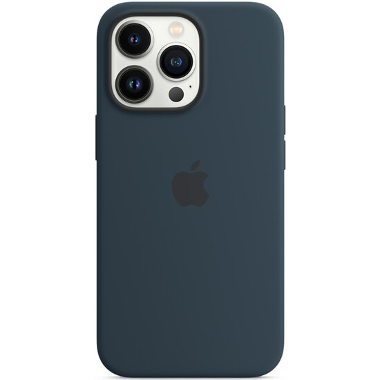 Apple - Silicone Backcover MagSafe voor Apple iPhone 13 Pro Max - Abyss Blue