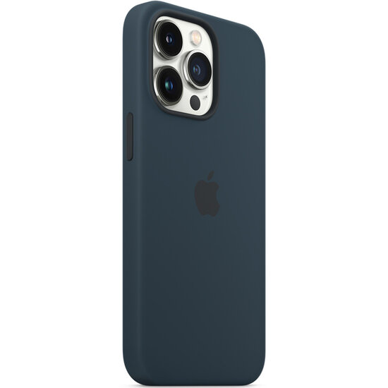 Apple - Silicone Backcover MagSafe voor Apple iPhone 13 Pro Max - Abyss Blue