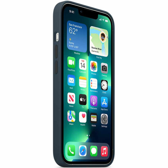 Apple - Silicone Backcover MagSafe voor Apple iPhone 13 Pro Max - Abyss Blue