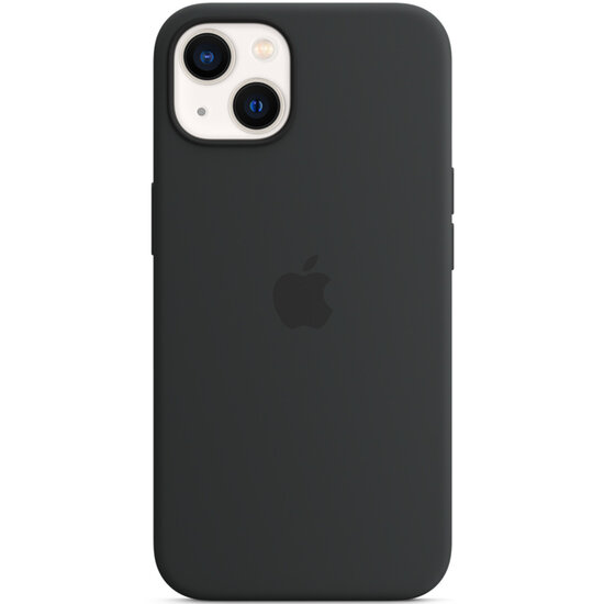 Apple - Silicone Backcover MagSafe voor Apple iPhone 13 - Midnight