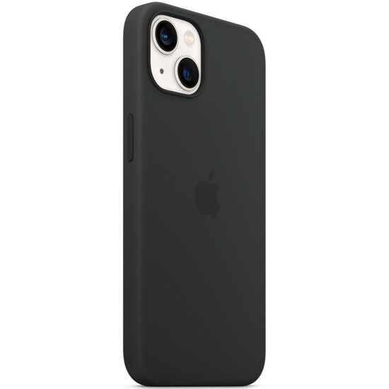 Apple - Silicone Backcover MagSafe voor Apple iPhone 13 - Midnight