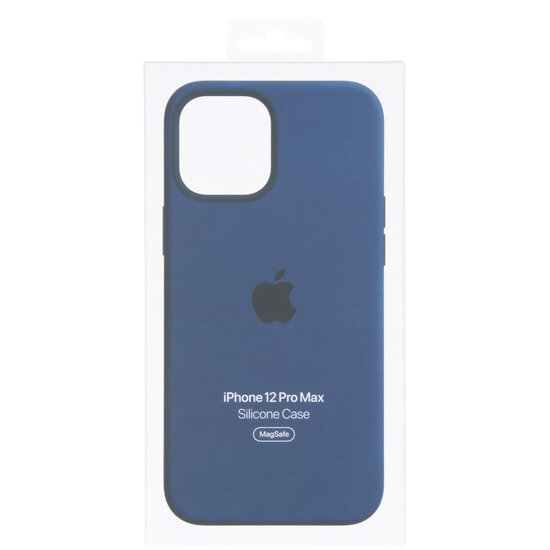 Apple - Silicone Backcover MagSafe voor Apple iPhone 12 Pro Max - Deep Navy