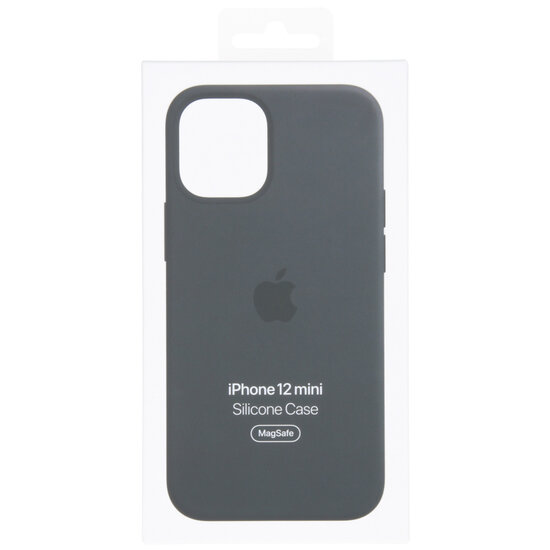 Apple - Silicone Backcover MagSafe voor Apple iPhone 12 Mini - Black