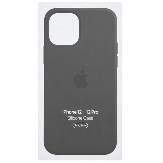 Apple - Silicone Backcover MagSafe voor Apple iPhone 12 (Pro) - Black