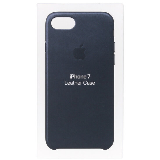 Apple - Leather Backcover voor Apple iPhone SE (2022 / 2020) / 8 / 7 - Midnight Blue