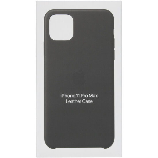 Apple - Leather Backcover voor Apple iPhone 11 Pro Max - Black