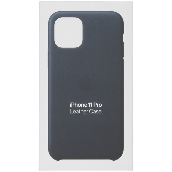 Apple - Leather Backcover voor Apple iPhone 11 Pro - Midnight Blue