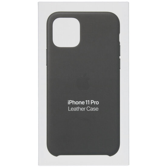 Apple - Leather Backcover voor Apple iPhone 11 Pro - Black