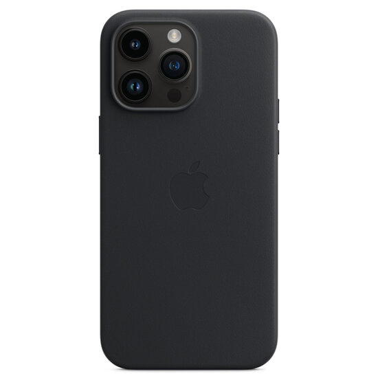 Apple - Leather Backcover MagSafe voor Apple iPhone 14 Pro Max - Midnight