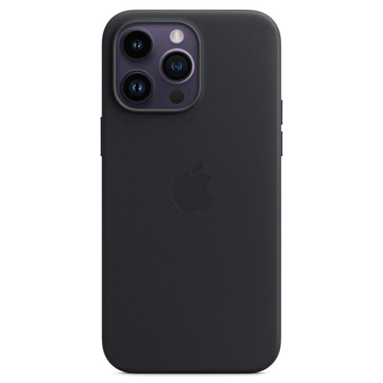 Apple - Leather Backcover MagSafe voor Apple iPhone 14 Pro Max - Midnight