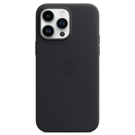 Apple - Leather Backcover MagSafe voor Apple iPhone 14 Pro Max - Midnight