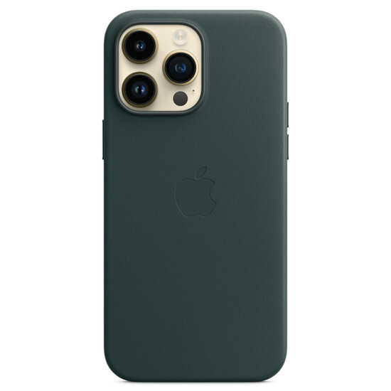 Apple - Leather Backcover MagSafe voor Apple iPhone 14 Pro Max - Forest Green