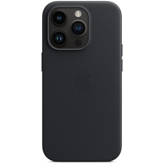 Apple - Leather Backcover MagSafe voor Apple iPhone 14 Pro - Midnight