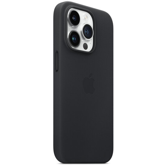 Apple - Leather Backcover MagSafe voor Apple iPhone 14 Pro - Midnight