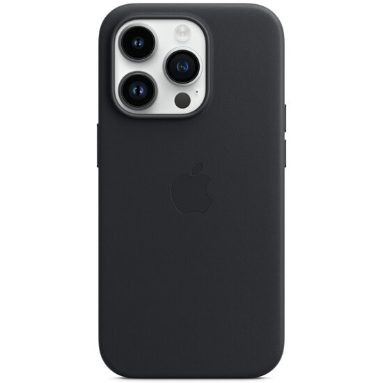 Apple - Leather Backcover MagSafe voor Apple iPhone 14 Pro - Midnight