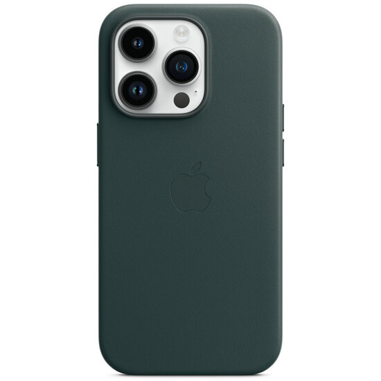 Apple - Leather Backcover MagSafe voor Apple iPhone 14 Pro - Forest Green