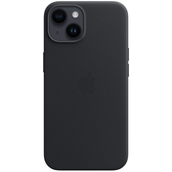 Apple - Leather Backcover MagSafe voor Apple iPhone 14 - Midnight