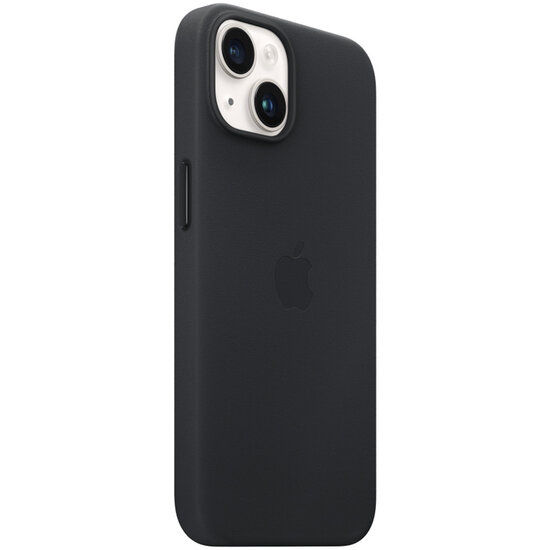 Apple - Leather Backcover MagSafe voor Apple iPhone 14 - Midnight