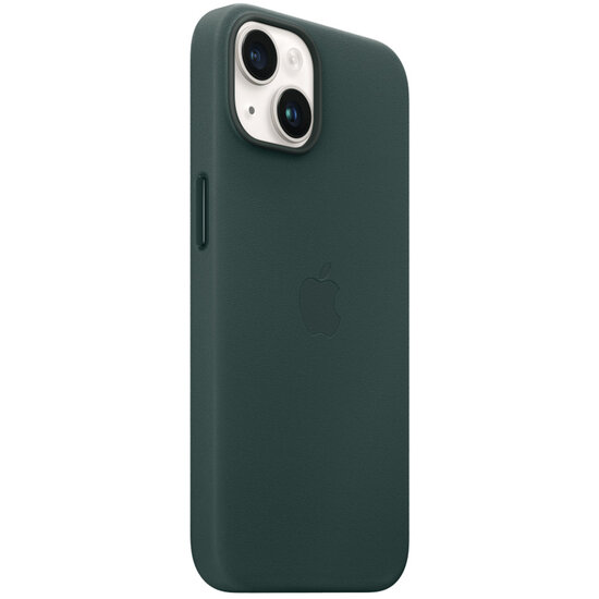 Apple - Leather Backcover MagSafe voor Apple iPhone 14 - Forest Green