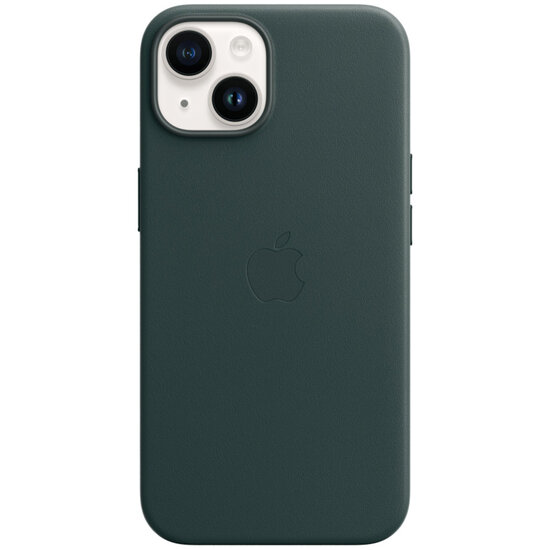 Apple - Leather Backcover MagSafe voor Apple iPhone 14 - Forest Green