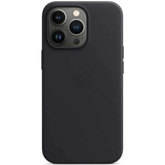 Apple - Leather Backcover MagSafe voor Apple iPhone 13 Pro Max - Midnight