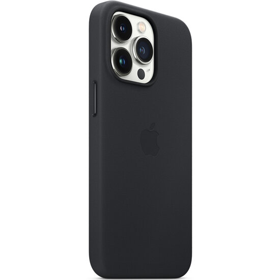Apple - Leather Backcover MagSafe voor Apple iPhone 13 Pro Max - Midnight