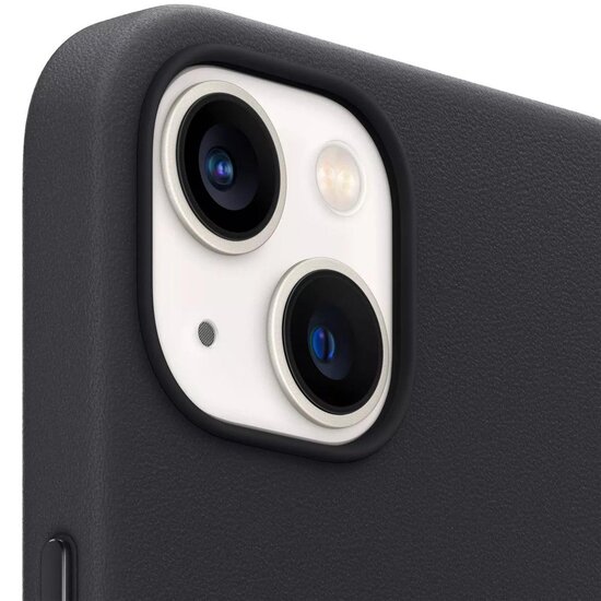 Apple - Leather Backcover MagSafe voor Apple iPhone 13 Mini - Midnight