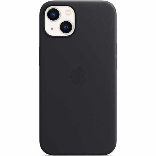 Apple - Leather Backcover MagSafe voor Apple iPhone 13 - Midnight