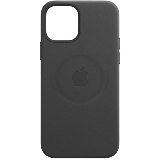 Apple - Leather Backcover MagSafe voor Apple iPhone 12 Mini - Black