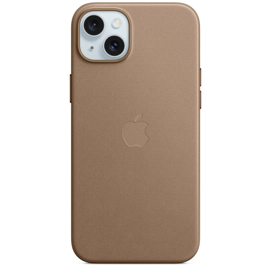 Apple - FineWoven Backcover MagSafe voor Apple iPhone 15 Plus - Taupe