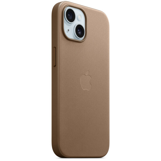 Apple - FineWoven Backcover MagSafe voor Apple iPhone 15 - Taupe