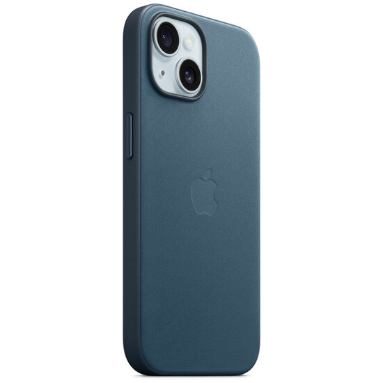 Apple - FineWoven Backcover MagSafe voor Apple iPhone 15 - Pacific Blue