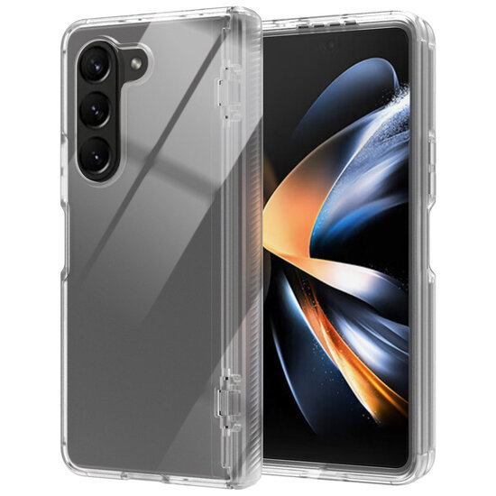 Accezz - Xtreme Impact Backcover voor Samsung Galaxy Z Fold 5 - Transparent